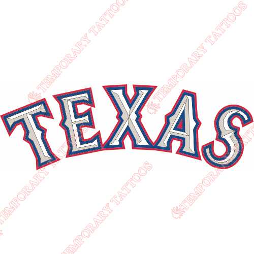 Texas Rangers Customize Temporary Tattoos Stickers NO.1973